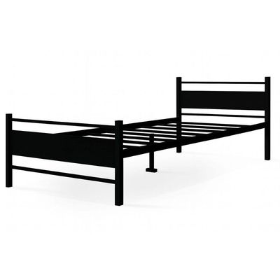 Cama Juvenil Solteiro Lilly Com Colchão Solteiro 88cm Klm Preto/preto