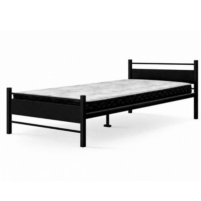 Cama Juvenil Solteiro Lilly Com Colchão Solteiro 88cm Klm Preto/preto