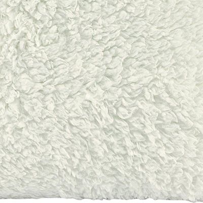 Capa De Almofada Decorativa Alasca 1 Peça Tecido Manta Sherpa 180g/m² 100% Poliéster - Marfim