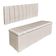 Kit Cabeceira Painel E Calçadeira Recamier Baú Casal 1,40m Holanda Suede Bege - Pallazio