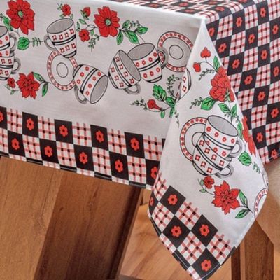Toalha De Mesa Vilela Em Oxford Retangular 2,10m X 1,40m 100% Poliéster - Pires E Xícaras