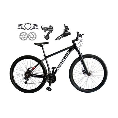 Bicicleta Aro 29 Absolute Nero 5 Alumínio 21v Câmbios Shimano Freio A Disco Hidráulico Preto 17
