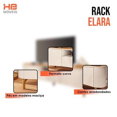Rack Bancada Elara Off White Cinamomo - Hb Móveis