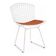Kit 6 Cadeiras Bertoia Branca Com Assento Cobre