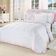Kit Edredom Emozione Casal King Size 5 Peças Percal 200 Fios 100% Algodão Bordado - Branco