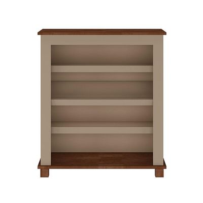 Sapateira 6025 3 Prateleiras 78,5CM em Madeira MDF Maciça Laqueado Amêndoa Retrô