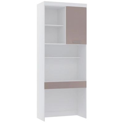 Escrivaninha Bancada Estudo Modulada 90cm Taiga Branco/cinnamon L01 - Mpozenato