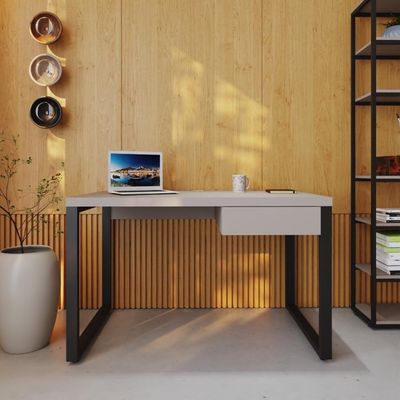 Mesa Operacional C-01gav. 120x70x75cm Yon - Off White-est.preta Off White-est.preta