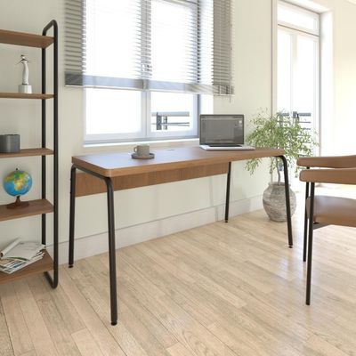 Mesa Orgânica Diretor Cantos Arredondados Round 150cm Est.preta