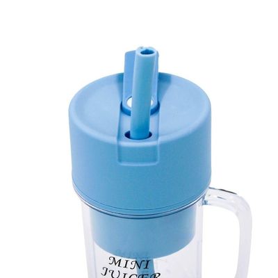 Mini Liquidificador Portatil Shake Suco Juice Cup Caneca Cabo Usb Azul