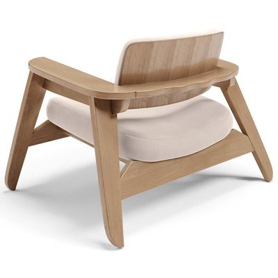 Kit 2 Poltronas Decorativa Para Sala Living Concept L02 Nature Suede Bege - Lyam Decor