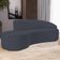 Sofá 4 Lugares Curvo Living Firenze Direito D02 Linho Chumbo 260cm D-465 - Lyam