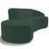 Sofá 5 Lugares Curvo Living Firenze Direito D02 Veludo Verde Musgo 300cm C-303 - Lyam