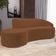 Sofá 5 Lugares Curvo Living Firenze Direito D02 Veludo Telha 300cm C-262 - Lyam