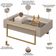 Mesa De Centro Espelhada Para Sala De Estar Pés Industrial Malika D05 Bali - Lyam Decor