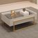 Mesa De Centro Espelhada Para Sala De Estar Pés Industrial Malika D05 Bali - Lyam Decor