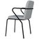 Cadeira Estofada Para Sala De Jantar Com Braço Loft Preto C01 Courino Saturno Off White - Lyam Decor