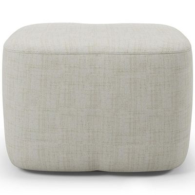 Poltrona De Amamentação Com Balanço E Puff Orgânico Saori W01 Linho Cru - Lyam Decor