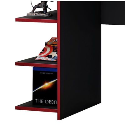 Mesa Para Computador Office Nt 2065 Preto Com Vermelho - Notável