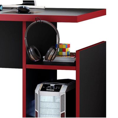 Mesa Para Computador Office Nt 2065 Preto Com Vermelho - Notável