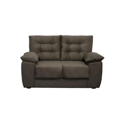Conjunto De Sofá Luxemburgo 3 E 2 Lugares Tecido Suede Liso Café - Moveis Marfim