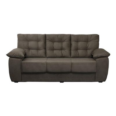 Conjunto De Sofá Luxemburgo 3 E 2 Lugares Tecido Suede Liso Café - Moveis Marfim
