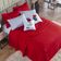 Kit Colcha Matelassê Percal 300 fios Basic Queen 07 Peças 100% Poliéster - Vermelho Lady