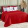Kit Colcha Matelassê Percal 300 fios Basic Queen 07 Peças 100% Poliéster - Vermelho Lady