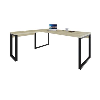 Mesa Em L Presidente 190x160x75cm Yon - Ciliegio-est.preta Ciliegio-est.preta
