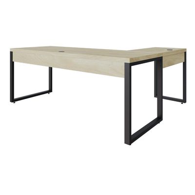 Mesa Em L Presidente 190x160x75cm Yon - Ciliegio-est.preta Ciliegio-est.preta