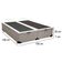 Cama Box Baú Queen Bipartido Sintético Mega Cama Branco 158x198x45cm