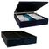 Cama Box Baú Queen Bipartido Suede Mega Cama Preto 158x198x45cm