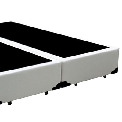 Cama Box Queen Bipartido Sintético Mega Cama Branco 158x198x42cm