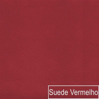 Kit Diva Recamier Vanessa 185cm Lado Direito E 01 Poltrona Laura Suede Cor Vermelho
