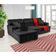 Sofá Retrátil E Reclinável Com Chaise Orlando 2.20x1.50m - Sofisticato-preto