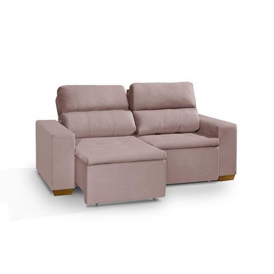 Sofá 3 Lugares 195cm Com Molas, Retrátil E Reclinável Rose