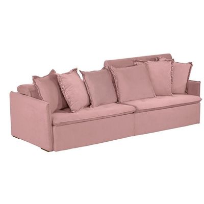Sofá 4 Lugares 2.30 Mt Com Molas Retrátil E Reclinável Rose