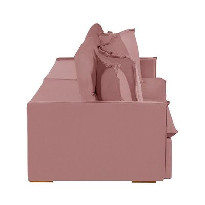 Sofá 4 Lugares 2.30 Mt Com Molas Retrátil E Reclinável Rose
