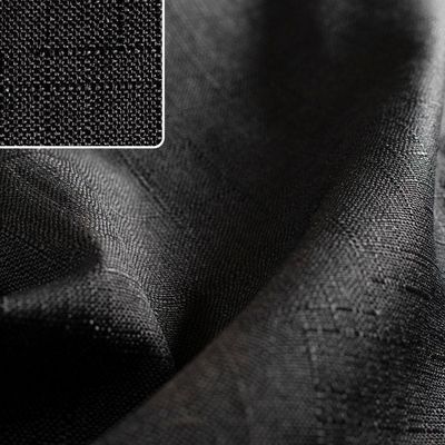 Conjunto 2 Cadeiras De Jantar Ballare Soft Moderna Mobília Linho Preto / Imbuia Nat.
