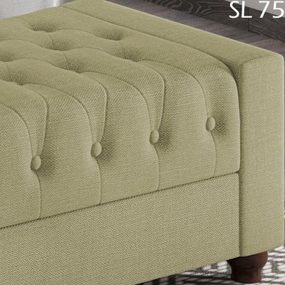 Recamier Calçadeira Bau 140 Cm Pes Mdf Parri Linho Sl 75 Peer Sl 75