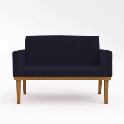 Kit Sofá Namoradeira + Poltrona Reforçada azul Marinho