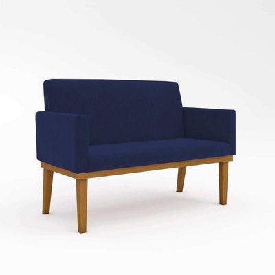 Kit Sofá Namoradeira + Poltrona Reforçada azul Marinho