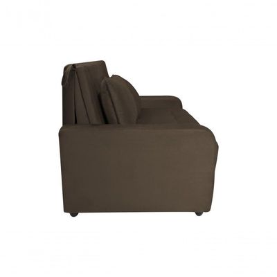 Sofá Cama Para Sala De Estar Amora New Veludo Matrix - Marrom Marrom