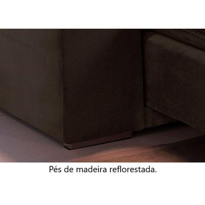 Sofá Retrátil E Reclinável Atenas 2,30m 4 Lugares Marrom