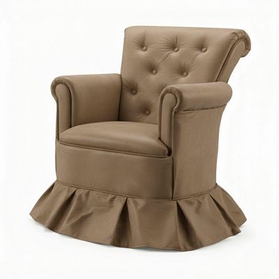 Poltrona Amamentação Aconchego Confortável Descanso Quarto Bebê Suede Cor:suede Cappuccino