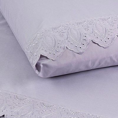 Jogo De Cama Nobless Queen 04 Peças 100% Poliéster - Bruma Lilas