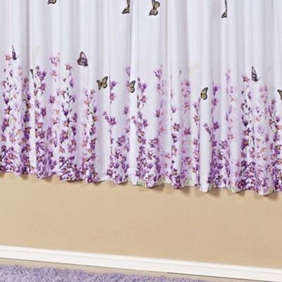 Cortina Craft Percal 200 Fios Para Varão Simples 2,00m X 1,80m 100% Algodão - Borboletas