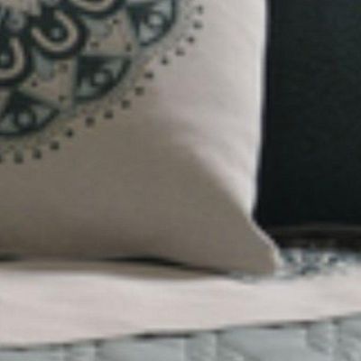Capa De Almofada Decorativa Turin Quadrada 1 Peça 58% Algodão / 42% Poliéster - Mandala Verde
