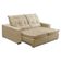 Sofa Retratil Reclinavel 2 Lugares 2,20m Atlantis Veludo Bege Lansofbr