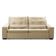 Sofa Retratil Reclinavel 2 Lugares 2,20m Atlantis Veludo Bege Lansofbr